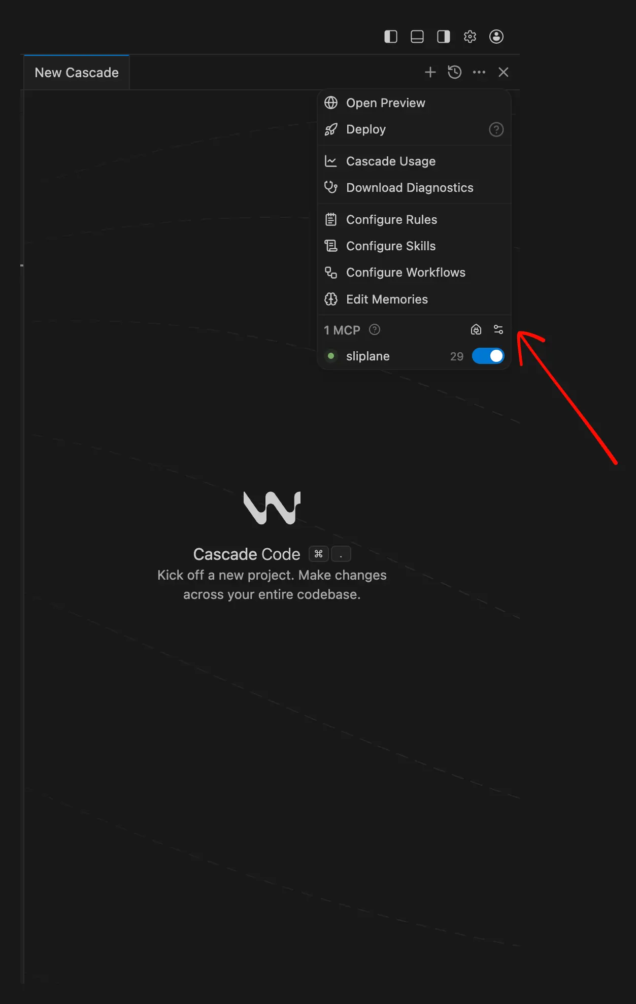 Windsurf MCP Menu
